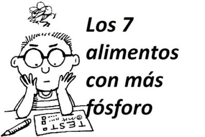 Ilustración en blanco y negro de un niño con gafas pensando junto a la frase Los 7 alimentos con más fósforo 3Dd48HSCu 4