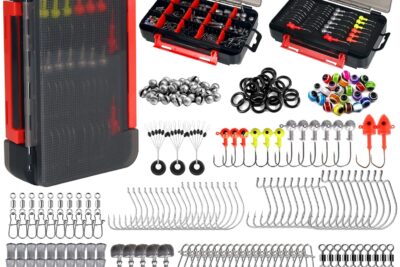 Set de aparejos de pesca con caja organizadora, anzuelos, plomos y accesorios 81K2NJy4L. AC SL1500