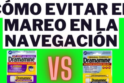 Cartel que muestra 'Cómo evitar el mareo en la navegación' con dos cajas de Dramamine enfrentadas y un VS en el centro NAz92MmdQf0