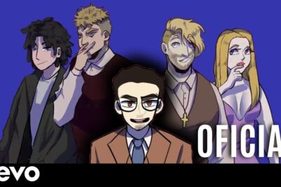 Grupo de personajes animados sobre fondo morado Ug1nArOEkB4