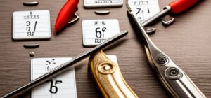 Conjunto de aparejos, anzuelos, flotadores y herramientas sobre una superficie que ilustra como elegir tamano adecuado anzuelo pesca hielo