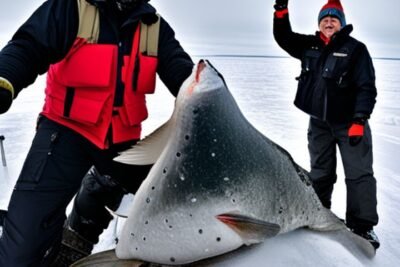 especies dificiles pescar hielo lagos agua salada