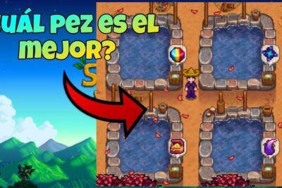 Personaje con sombrero frente a cuatro estanques pixelados y flecha roja señalando uno de ellos hSYS HgbEBw