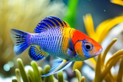 Pez tropical colorido nadando entre plantas marinas la mejor dieta lucio consejos recomendaciones