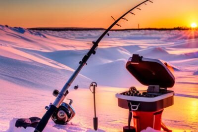 Variedad de accesorios para pesca en hielo