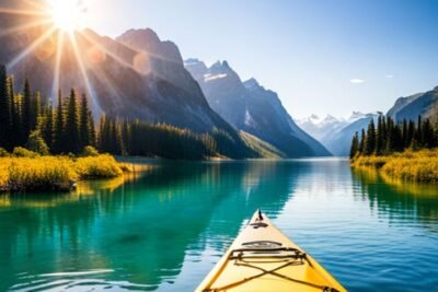 Un hermoso lago rodeado de montañas
