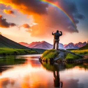 lugares ideales pesca senuelos trucha arcoiris