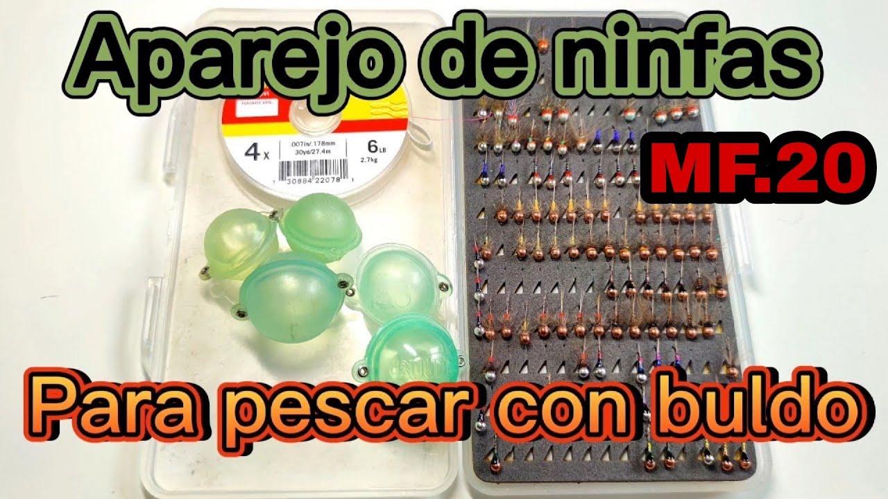Caja organizada de moscas de ninfa con cabezas de cobre y flotadores verdes para tppGdd Hiwc